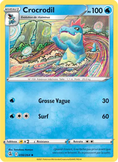 Image de la carte Pokemon Crocrodil 056/264