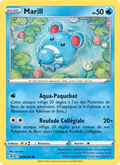 Image de la carte Pokemon Marill 058/264