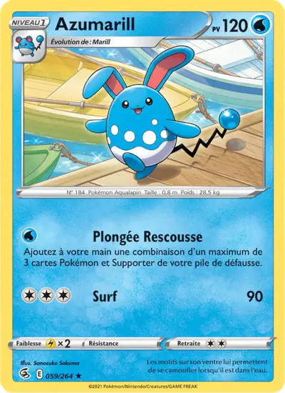 Image de la carte Pokemon Azumarill 059/264