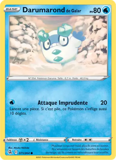 Image de la carte Pokemon Darumarond de Galar 071/264
