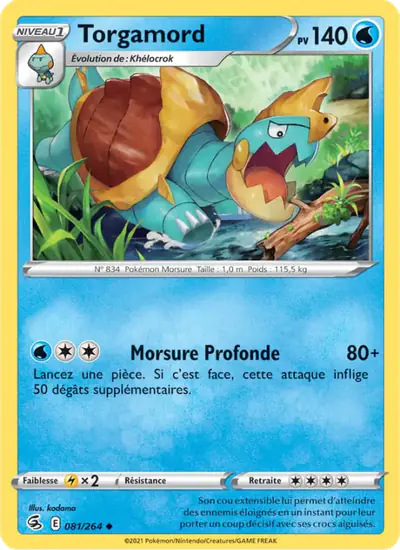 Image de la carte Pokemon Torgamord 081/264