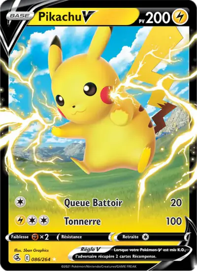 Image de la carte Pokemon Pikachu V 086/264