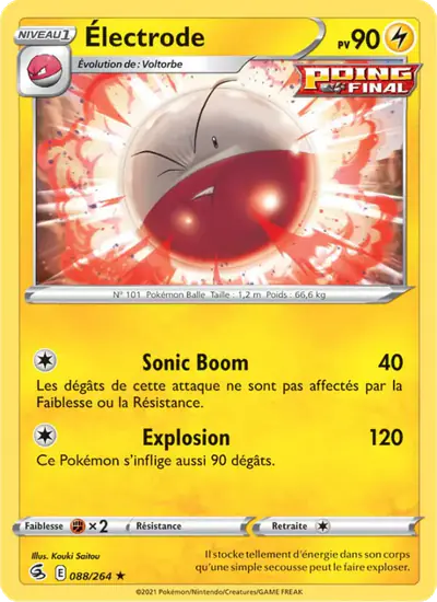 Image de la carte Pokemon Électrode 088/264