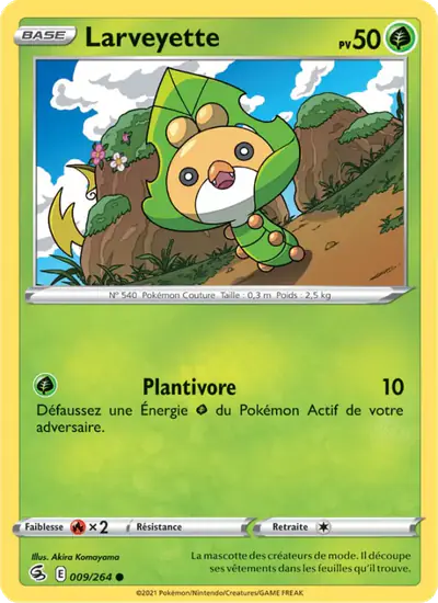 Image de la carte Pokemon Larveyette 009/264