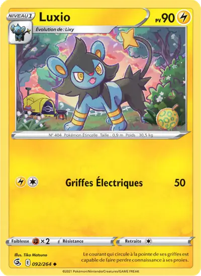 Image de la carte Pokemon Luxio 092/264