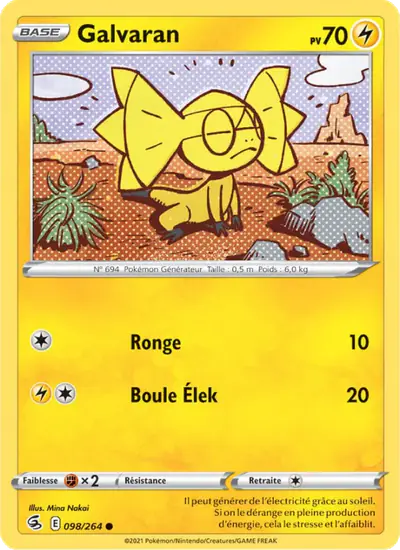 Image de la carte Pokemon Galvaran 098/264