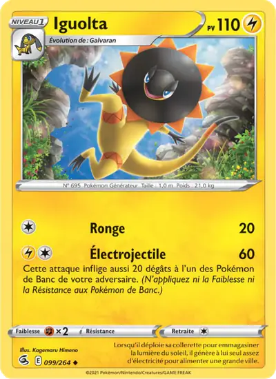 Image de la carte Pokemon Iguolta 099/264
