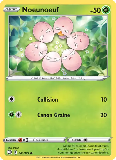 Image de la carte Pokemon Noeunoeuf 001/172
