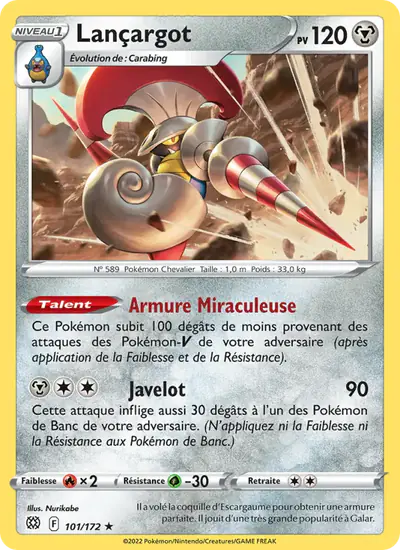Image de la carte Pokemon Lançargot 101/172