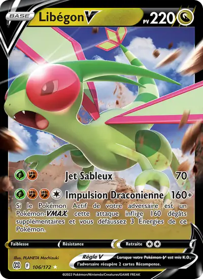 Image de la carte Pokemon Libégon V 106/172