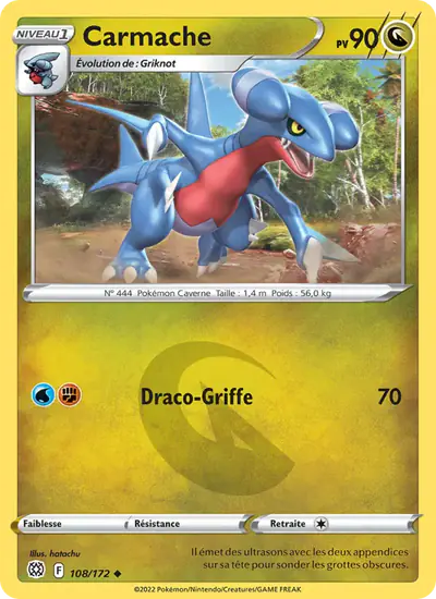 Image de la carte Pokemon Carmache 108/172