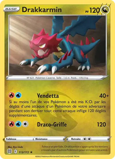 Image de la carte Pokemon Drakkarmin 113/172