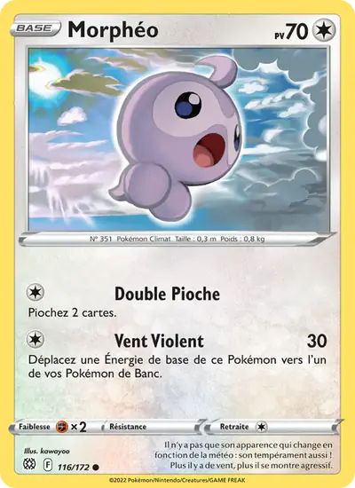 Image de la carte Pokemon Morphéo 116/172