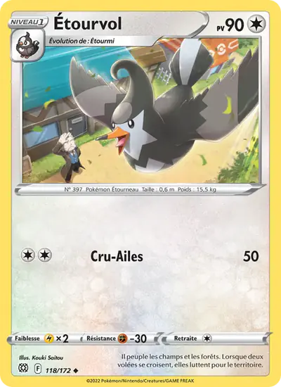 Image de la carte Pokemon Étourvol 118/172