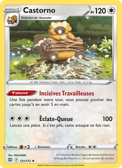 Image de la carte Pokemon Castorno 121/172