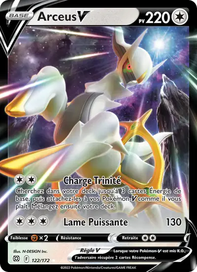 Image de la carte Pokemon Arceus V 122/172