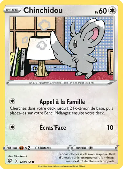 Image de la carte Pokemon Chinchidou 124/172