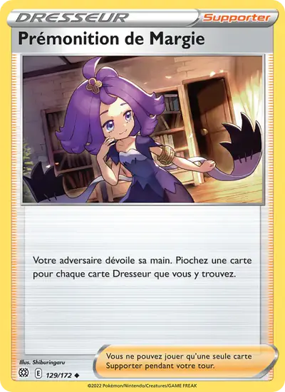 Image de la carte Pokemon Prémonition de Margie 129/172
