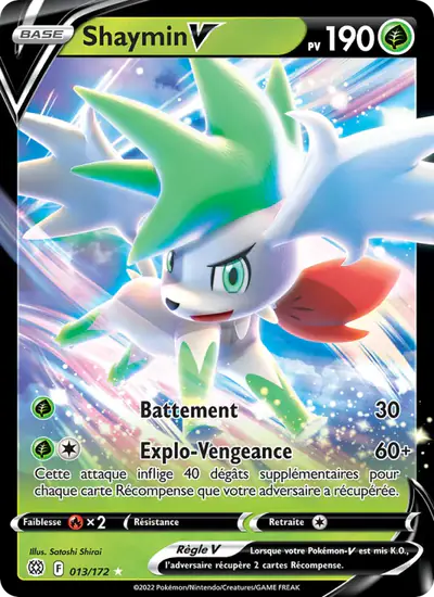 Image de la carte Pokemon Shaymin V 013/172