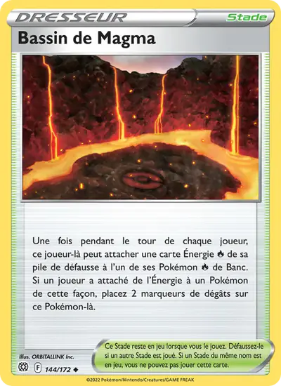 Image de la carte Pokemon Bassin de Magma 144/172