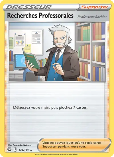 Image de la carte Pokemon Recherches Professorales 147/172