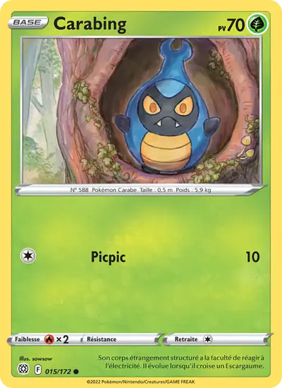 Image de la carte Pokemon Carabing 015/172