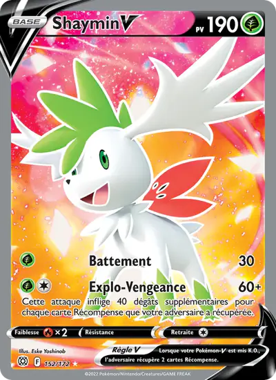 Image de la carte Pokemon Shaymin V 152/172