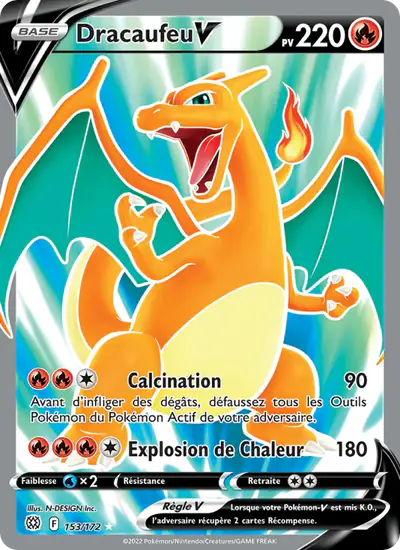Image de la carte Pokemon Dracaufeu V 153/172