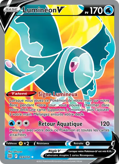 Image de la carte Pokemon Luminéon V 155/172