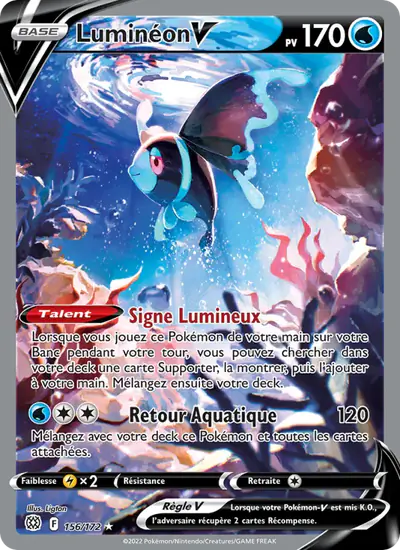 Image de la carte Pokemon Luminéon V 156/172