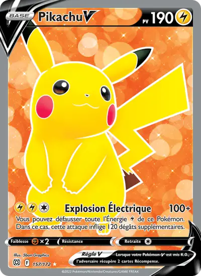 Image de la carte Pokemon Pikachu V 157/172