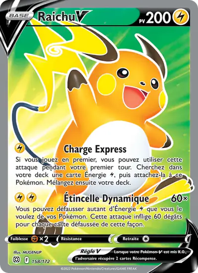 Image de la carte Pokemon Raichu V 158/172