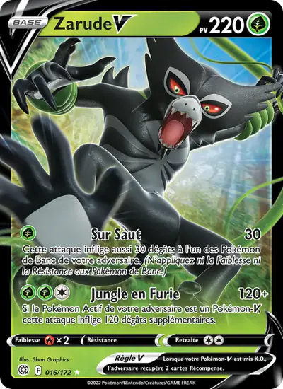 Image de la carte Pokemon Zarude V 016/172