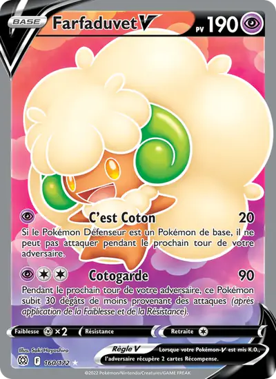 Image de la carte Pokemon Farfaduvet V 160/172