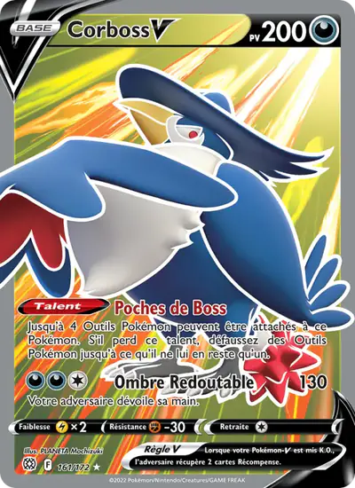 Image de la carte Pokemon Corboss V 161/172