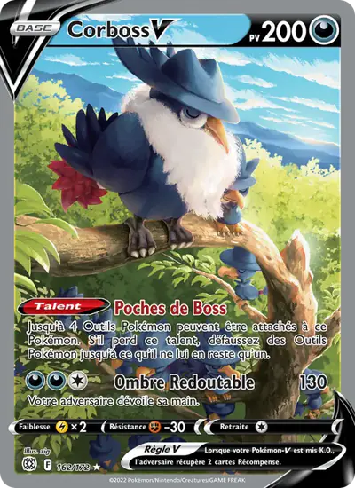 Image de la carte Pokemon Corboss V 162/172