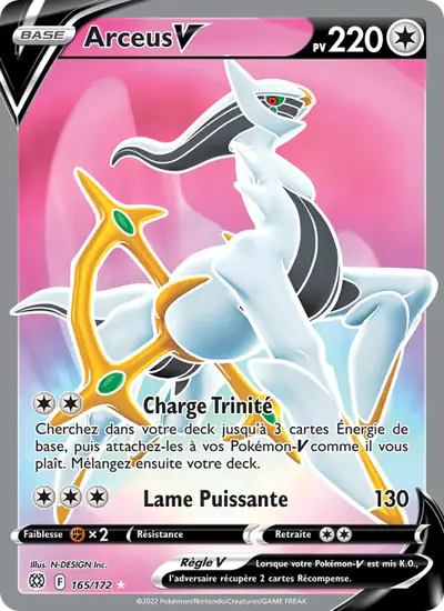 Image de la carte Pokemon Arceus V 165/172