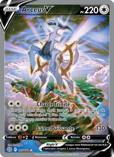 Image de la carte Pokemon Arceus V 166/172
