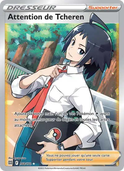 Image de la carte Pokemon Attention de Tcheren 168/172
