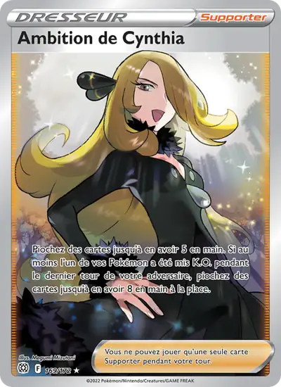 Image de la carte Pokemon Ambition de Cynthia 169/172