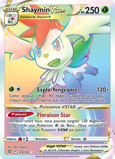 Image de la carte Pokemon Shaymin VSTAR 173/172