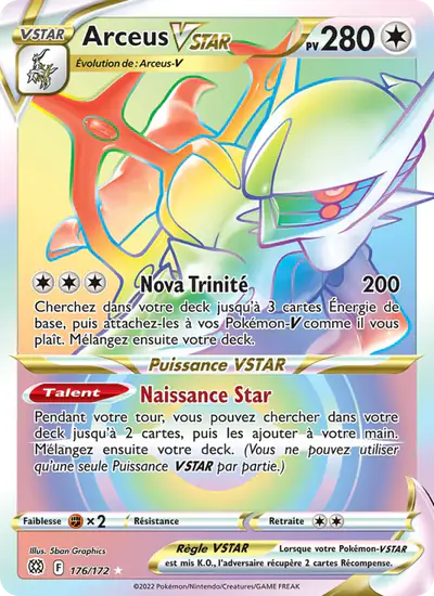Image de la carte Pokemon Arceus VSTAR 176/172