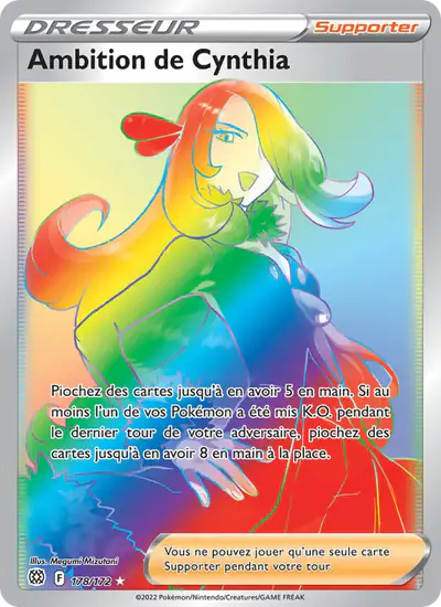 Image de la carte Pokemon Ambition de Cynthia 178/172