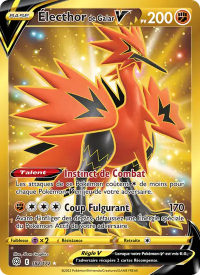 Image de la carte Pokemon Électhor de Galar V 182/172