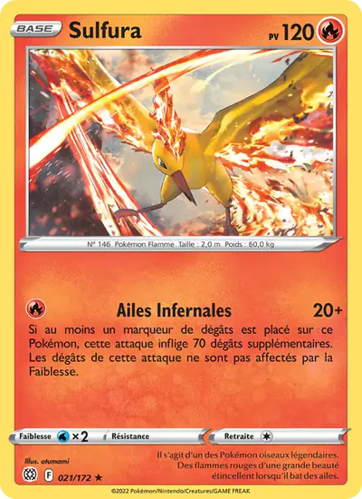 Image de la carte Pokemon Sulfura 021/172