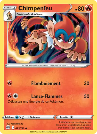 Image de la carte Pokemon Chimpenfeu 025/172