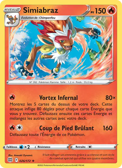 Image de la carte Pokemon Simiabraz 026/172