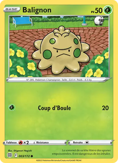 Image de la carte Pokemon Balignon 003/172