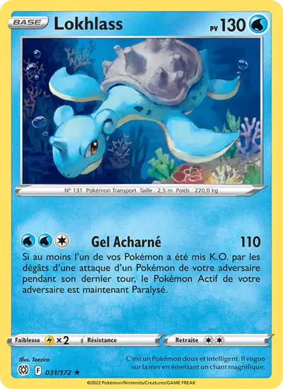 Image de la carte Pokemon Lokhlass 031/172