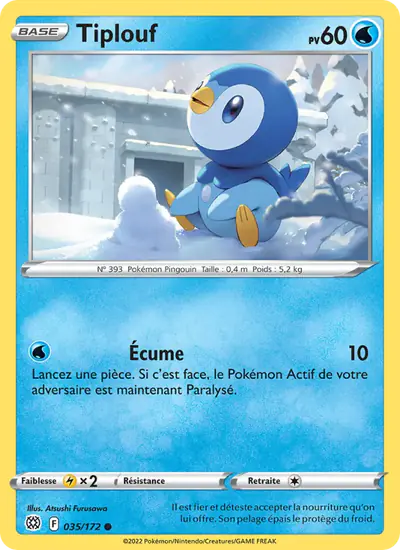 Image de la carte Pokemon Tiplouf 035/172